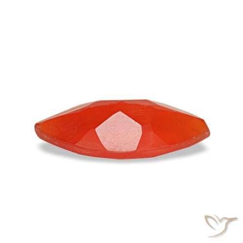 Corniola naturale arancione da 0,38 ct, marchesa, trasparente