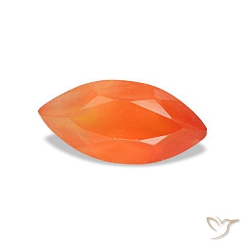 Corniola naturale arancione da 0,47 ct, marchesa, trasparente