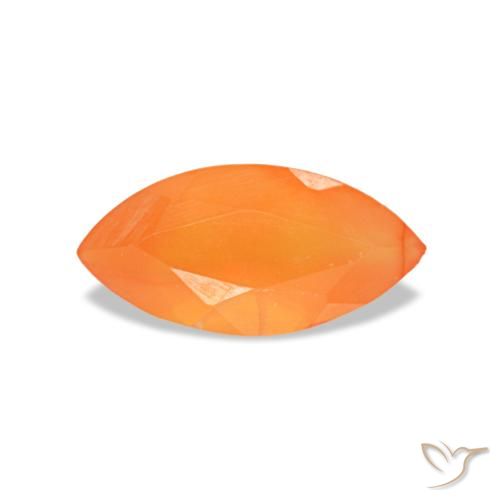0.46ct arancione corniola, marchesa, trasparente