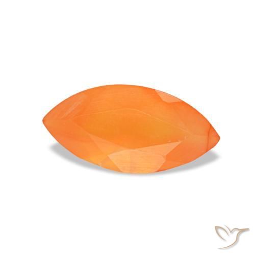 Corniola naturale arancione da 0,46 ct, marchesa, trasparente