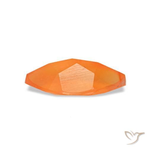 Corniola naturale arancione da 0,46 ct, marchesa, trasparente