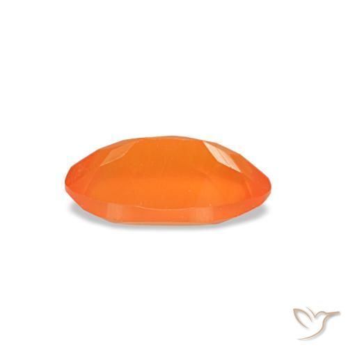 Corniola naturale arancione da 0,33 ct, taglio ovale, trasparente