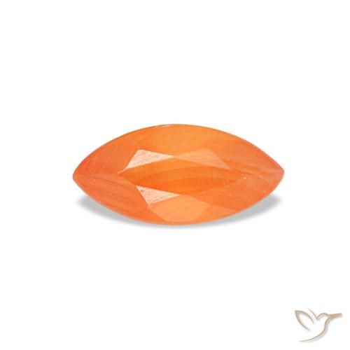 0.14ct arancione corniola, marchesa, trasparente