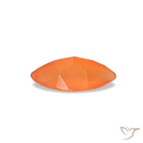 Corniola naturale arancione da 0,14 ct, marchesa, trasparente