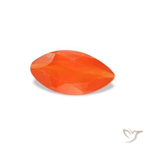 Corniola naturale arancione da 0,22 ct, marchesa, trasparente