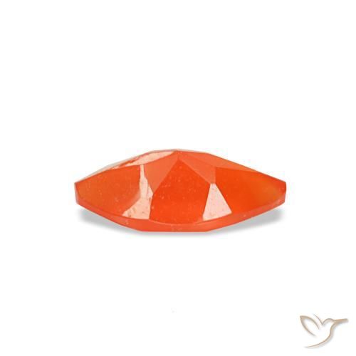 Corniola naturale arancione da 0,22 ct, marchesa, trasparente