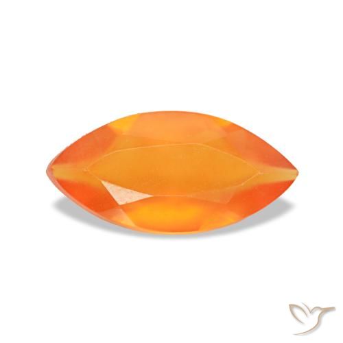 Corniola naturale arancione da 0,39 ct, marchesa, trasparente