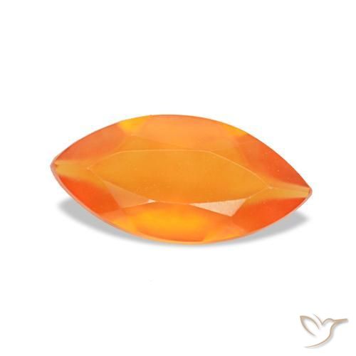 Corniola naturale arancione da 0,39 ct, marchesa, trasparente