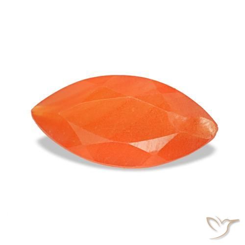 Corniola naturale arancione da 0,36 ct, marchesa, trasparente