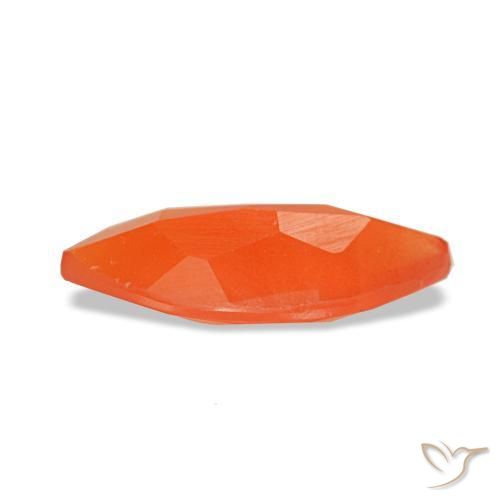 Corniola naturale arancione da 0,36 ct, marchesa, trasparente