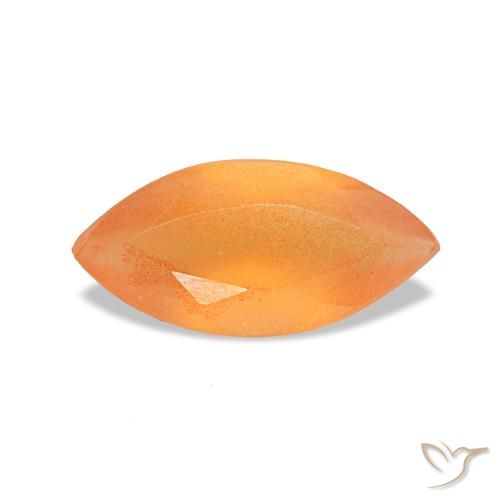 Corniola naturale arancione da 0,44 ct, marchesa, trasparente