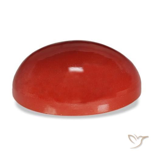 Corniola naturale rosso da 13,90 ct, taglio ovale, opaco