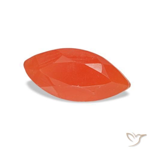 Corniola naturale rosso da 0,48 ct, marchesa, traslucido