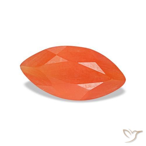 Corniola naturale rosso da 0,39 ct, marchesa, trasparente
