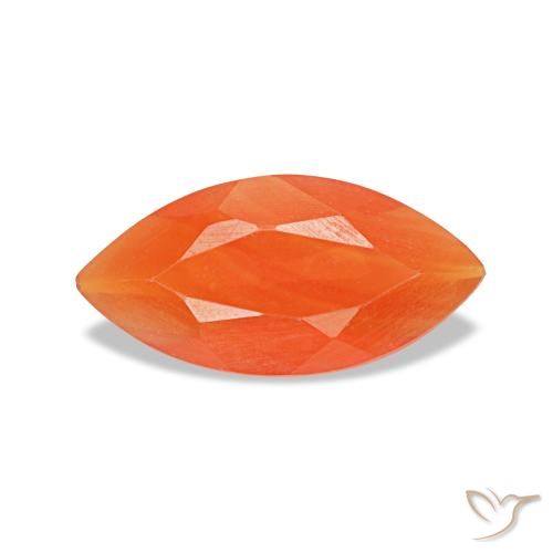 Corniola naturale arancione da 0,32 ct, marchesa, trasparente