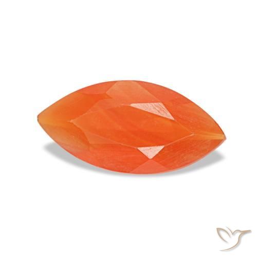 Corniola naturale arancione da 0,32 ct, marchesa, trasparente