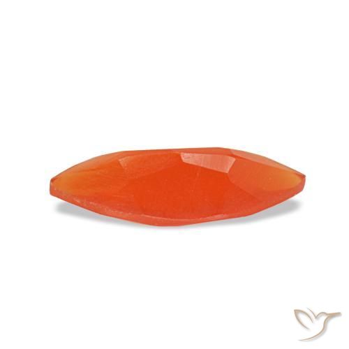 Corniola naturale arancione da 0,32 ct, marchesa, trasparente