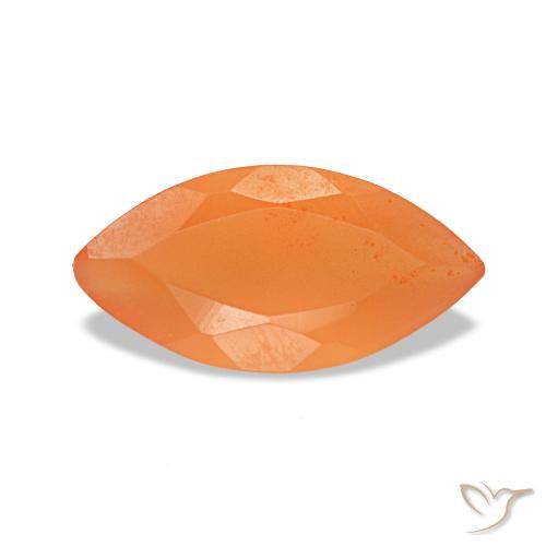 Corniola naturale arancione da 0,50 ct, marchesa, trasparente