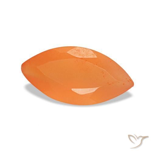 Corniola naturale arancione da 0,50 ct, marchesa, trasparente