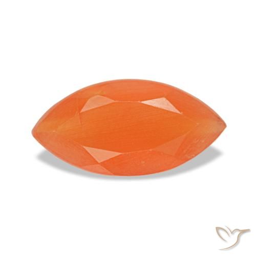 Corniola naturale arancione da 0,44 ct, marchesa, trasparente