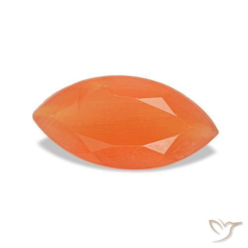 Corniola naturale arancione da 0,44 ct, marchesa, trasparente