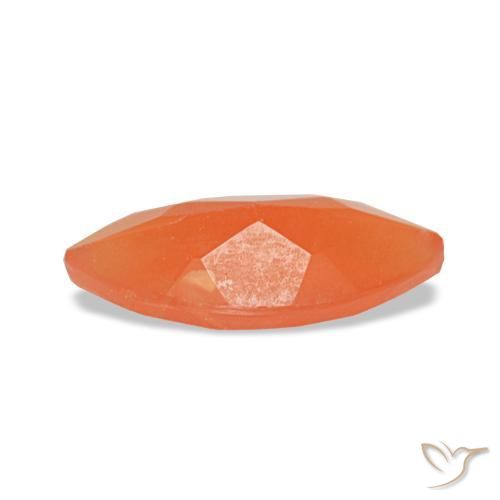 Corniola naturale arancione da 0,44 ct, marchesa, trasparente