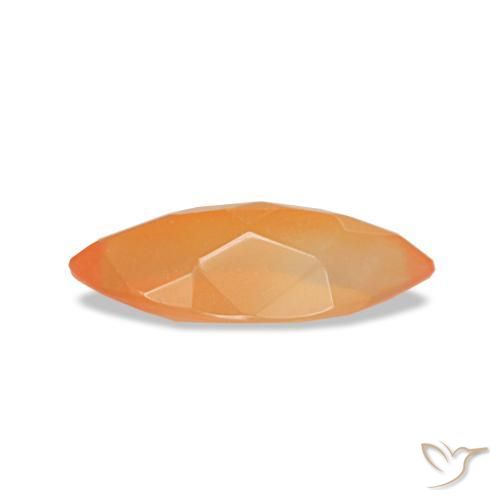 Corniola naturale arancione da 0,35 ct, marchesa, trasparente