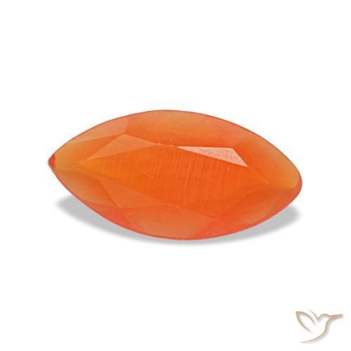 Corniola naturale arancione da 0,28 ct, marchesa, trasparente