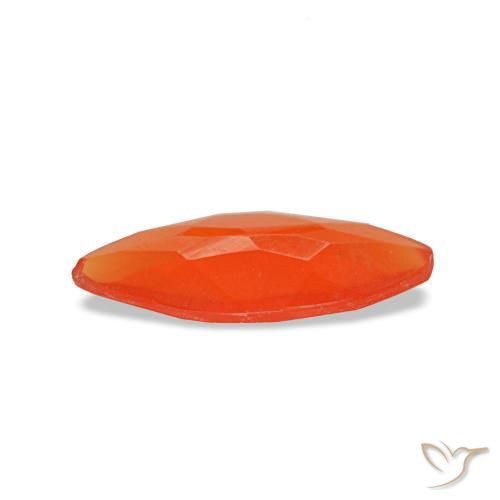 Corniola naturale arancione da 0,28 ct, marchesa, trasparente