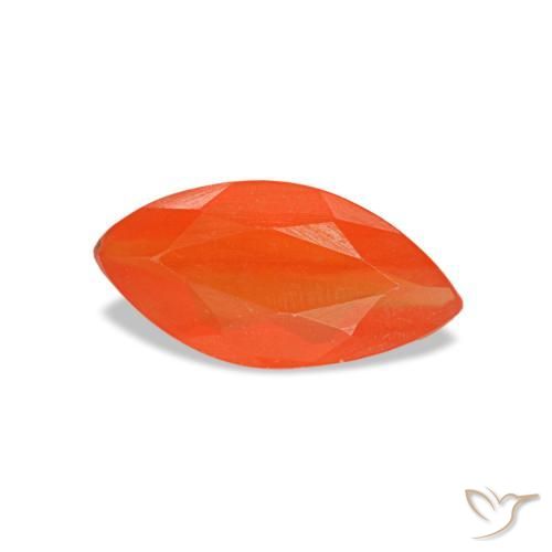 Corniola naturale rosso da 0,44 ct, marchesa, trasparente