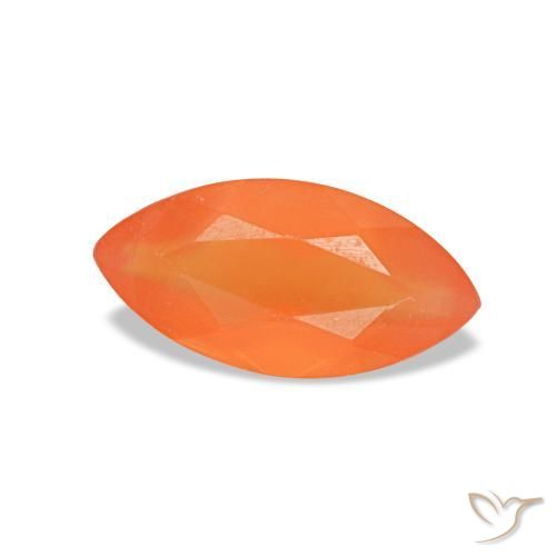 Corniola naturale arancione da 0,36 ct, marchesa, trasparente