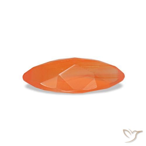 Corniola naturale arancione da 0,36 ct, marchesa, trasparente