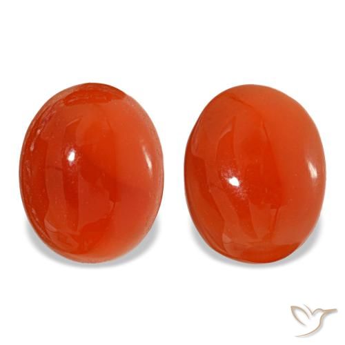 5.41ctw rosso corniola, ovale, traslucido