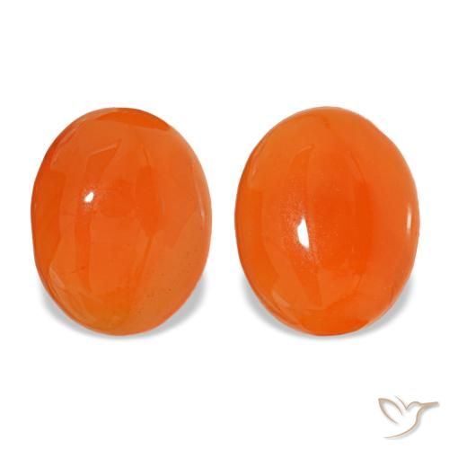 4.41ctw arancione corniola, ovale, traslucido