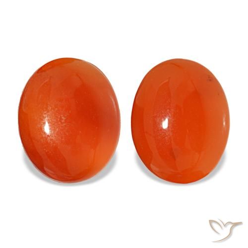4.90ctw arancione corniola, ovale, traslucido