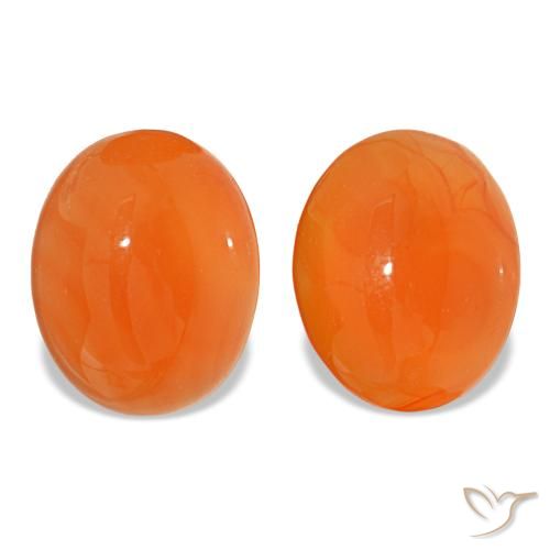 5.06ctw arancione corniola, ovale, traslucido