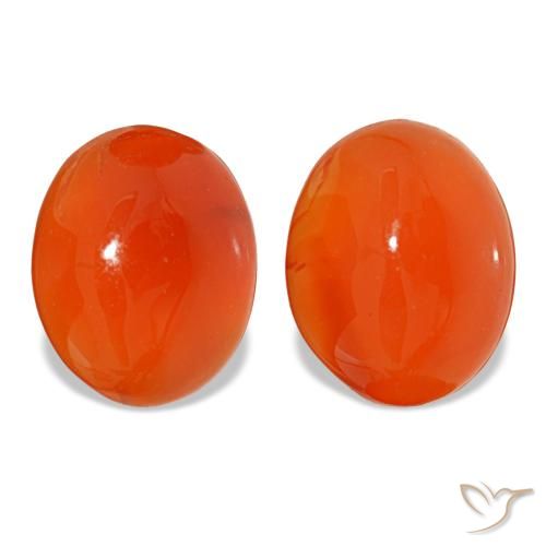 Corniola naturale rosso da 4,82 ct, taglio ovale, traslucido