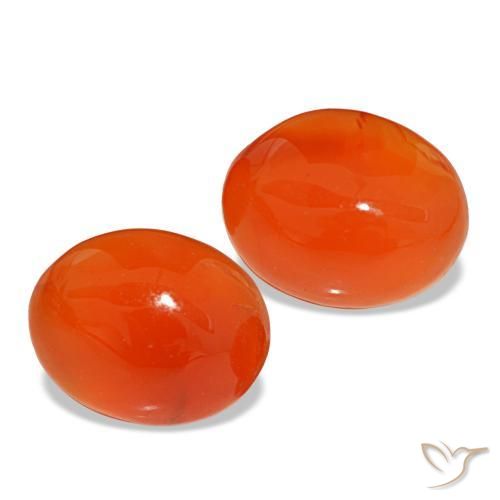 Corniola naturale rosso da 4,82 ct, taglio ovale, traslucido
