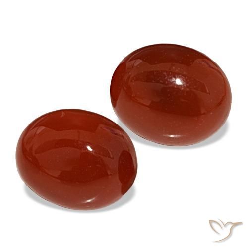 Corniola naturale rosso da 7,52 ct, taglio ovale, traslucido