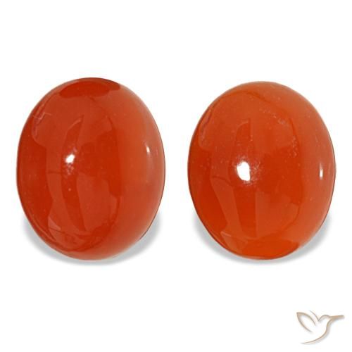 7.26ctw rosso corniola, ovale, traslucido