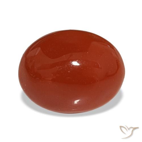 Corniola naturale rosso da 2,20 ct, taglio ovale, traslucido