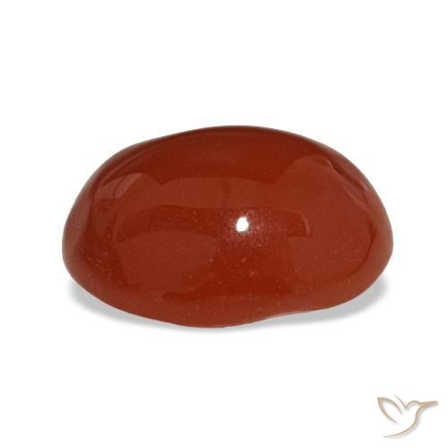 Corniola naturale rosso da 2,20 ct, taglio ovale, traslucido