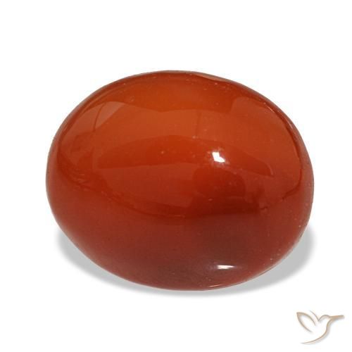 Corniola naturale rosso da 3,06 ct, taglio ovale, traslucido