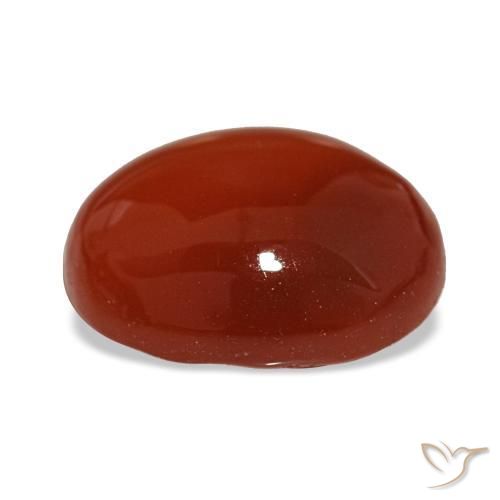 Corniola naturale rosso da 3,06 ct, taglio ovale, traslucido