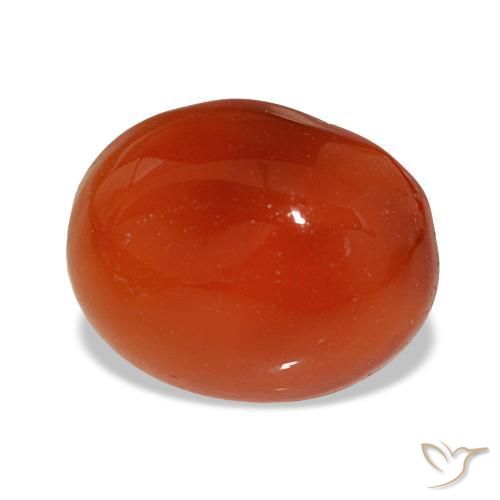 Corniola naturale rosso da 2,63 ct, taglio ovale, traslucido