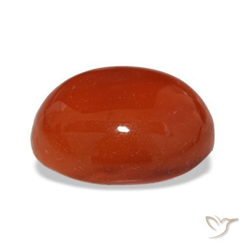 Corniola naturale rosso da 2,63 ct, taglio ovale, traslucido