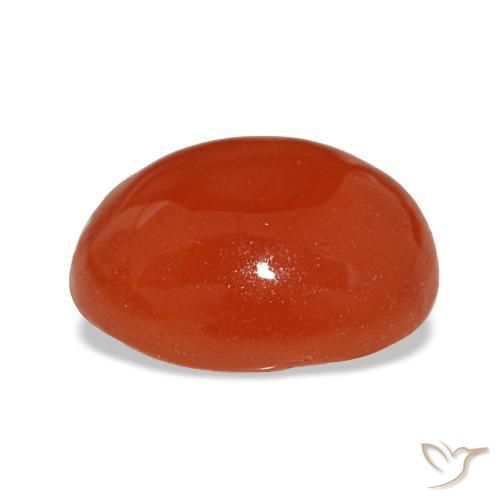 Corniola naturale rosso da 2,28 ct, taglio ovale, traslucido