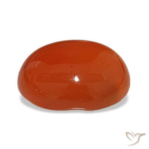 Corniola naturale rosso da 2,55 ct, taglio ovale, traslucido