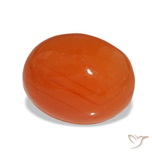 Corniola naturale rosso da 2,18 ct, taglio ovale, traslucido