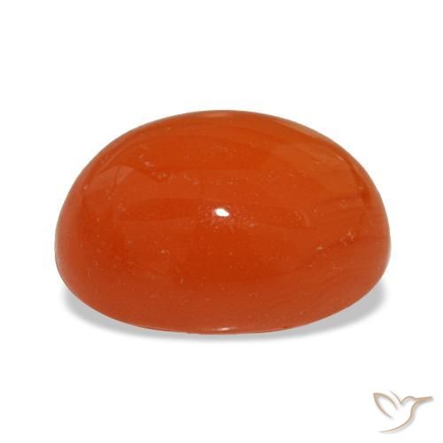 Corniola naturale rosso da 2,18 ct, taglio ovale, traslucido